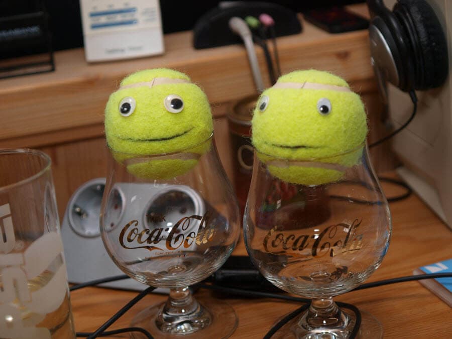 Ball kun und Derp kun im Glas
